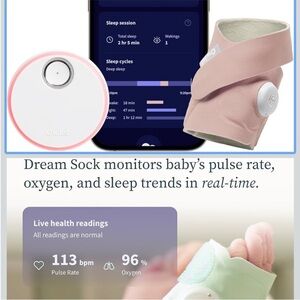 Newest Owlet Dream Sock w/ 3 extra socks NWOT